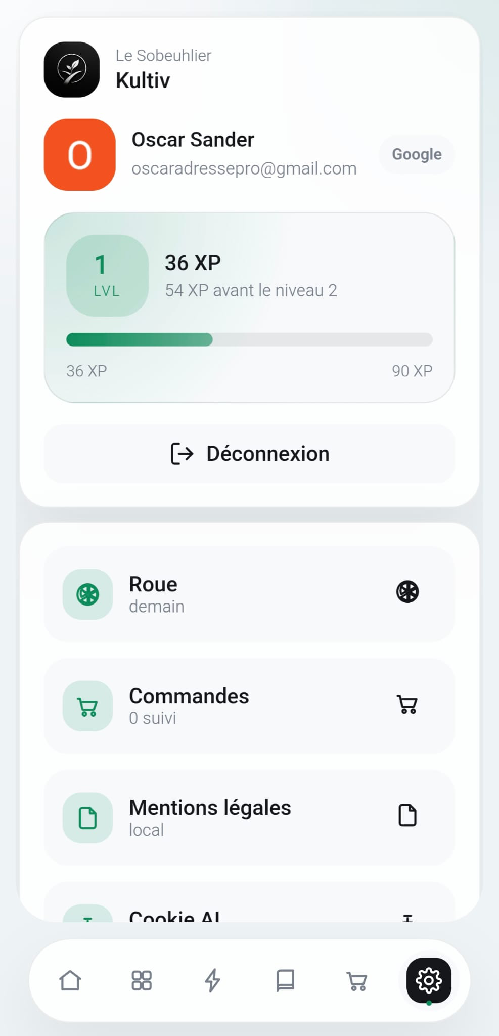 Ecran 4 de l'application Kultiv